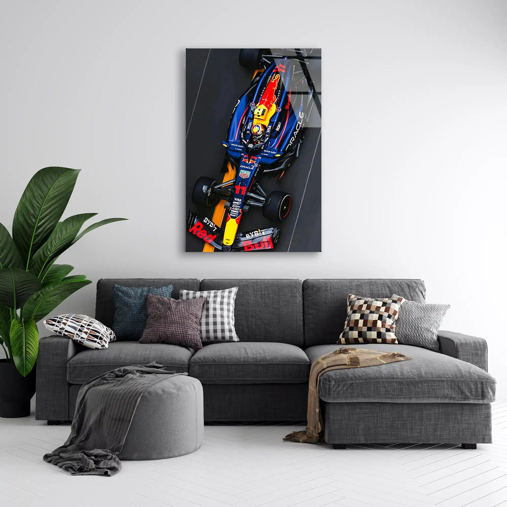 Red Bull Üstten Görünüm F1 Cam Tablo – Formula 1 Duvar Dekoru - DEG0827
