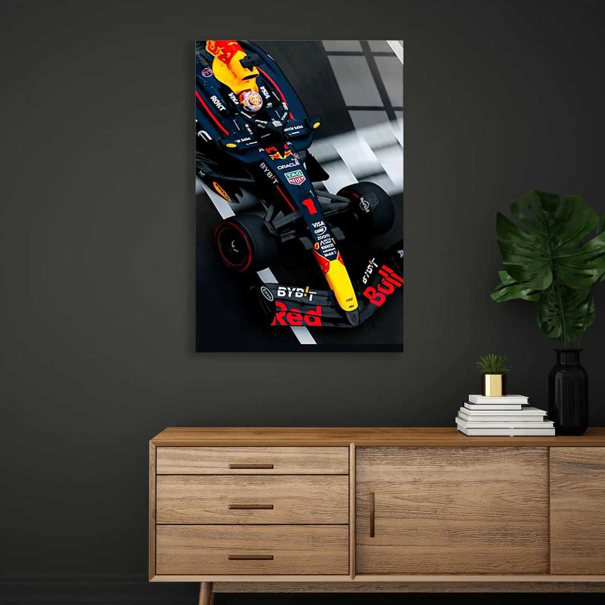 Red Bull Üstten Görünüm F1 Cam Tablo – Formula 1 Duvar Dekoru - DEG0803