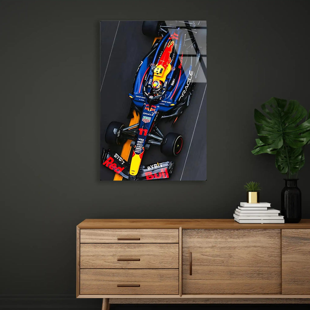 Red Bull Üstten Görünüm F1 Cam Tablo – Formula 1 Duvar Dekoru - DEG0827