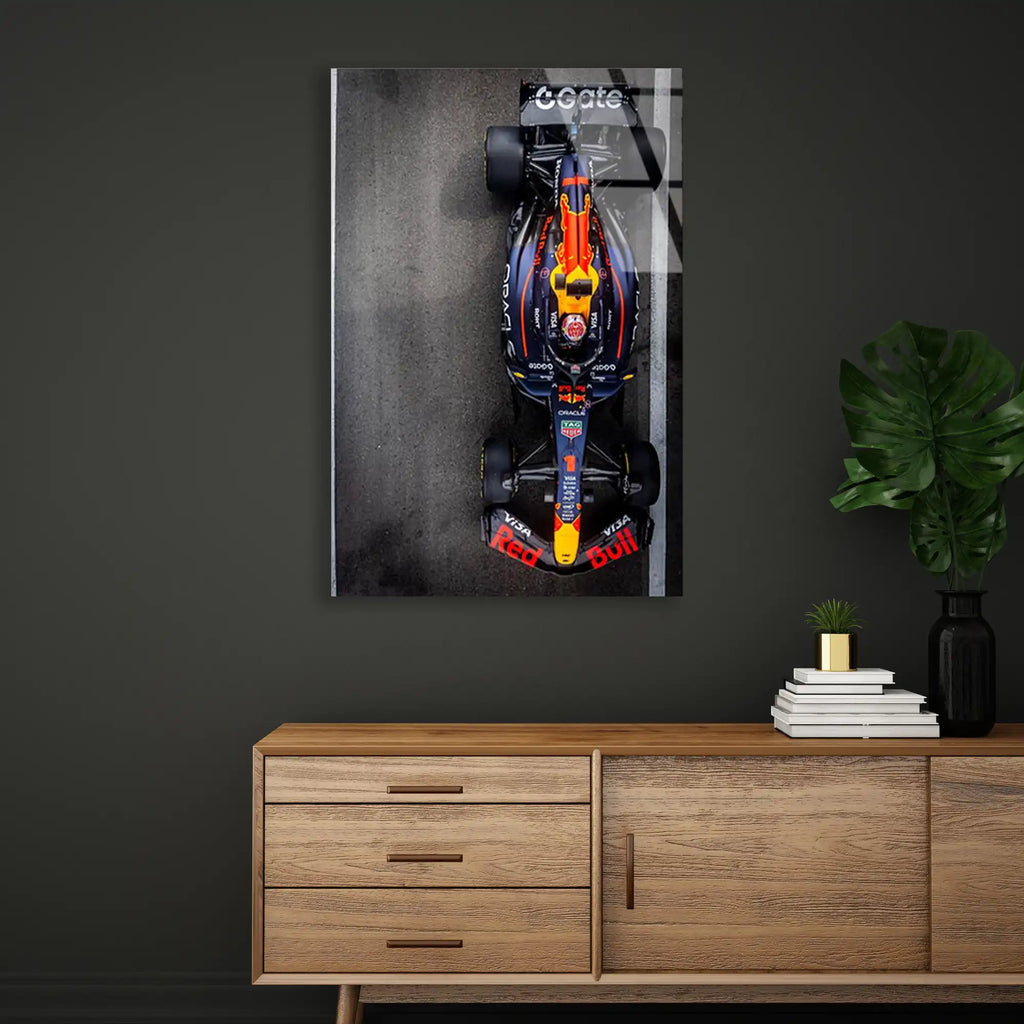 Red Bull Üstten Görünüm F1 Cam Tablo – Formula 1 Duvar Dekoru - DEG0820