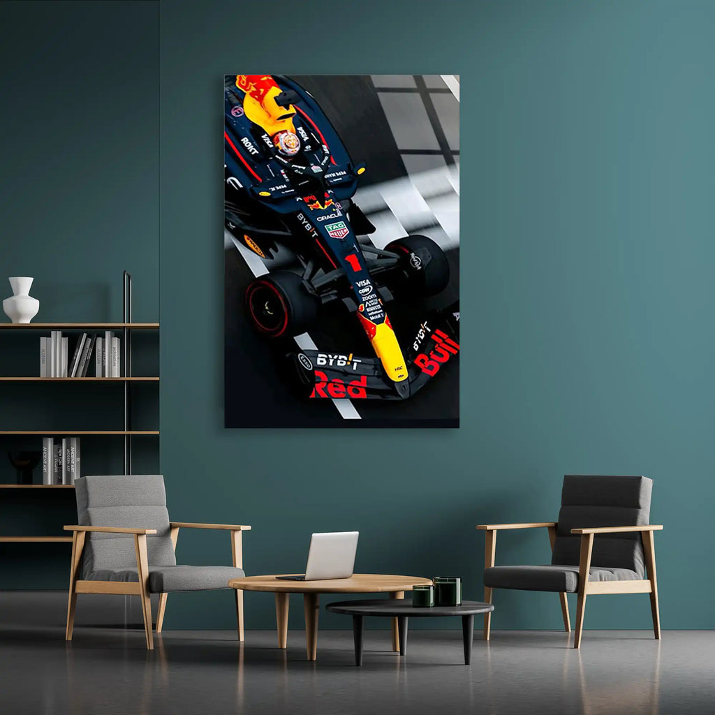 Red Bull Üstten Görünüm F1 Cam Tablo – Formula 1 Duvar Dekoru - DEG0803