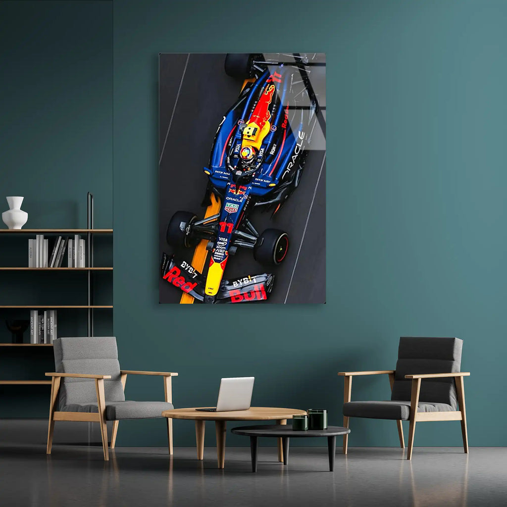 Red Bull Üstten Görünüm F1 Cam Tablo – Formula 1 Duvar Dekoru - DEG0827