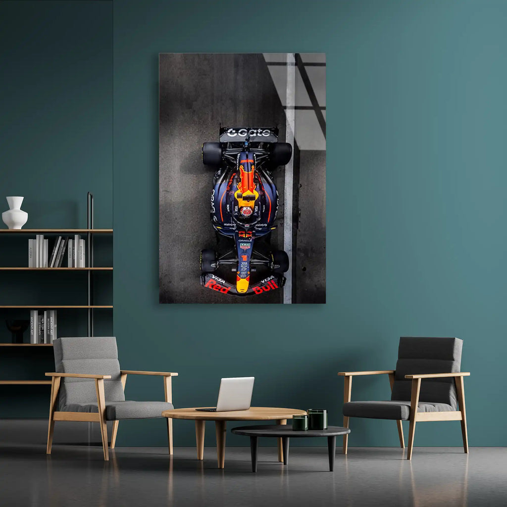 Red Bull Üstten Görünüm F1 Cam Tablo – Formula 1 Duvar Dekoru - DEG0837