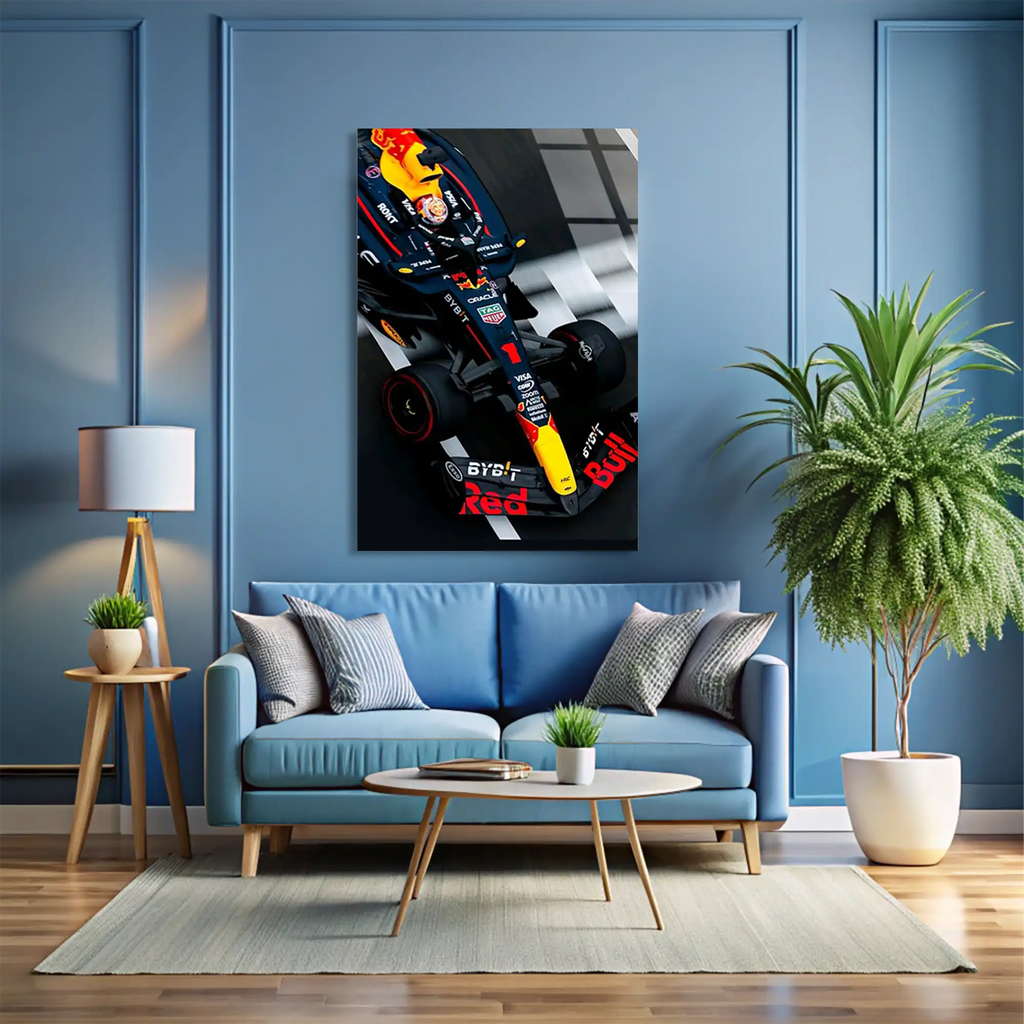 Red Bull Üstten Görünüm F1 Cam Tablo – Formula 1 Duvar Dekoru - DEG0803