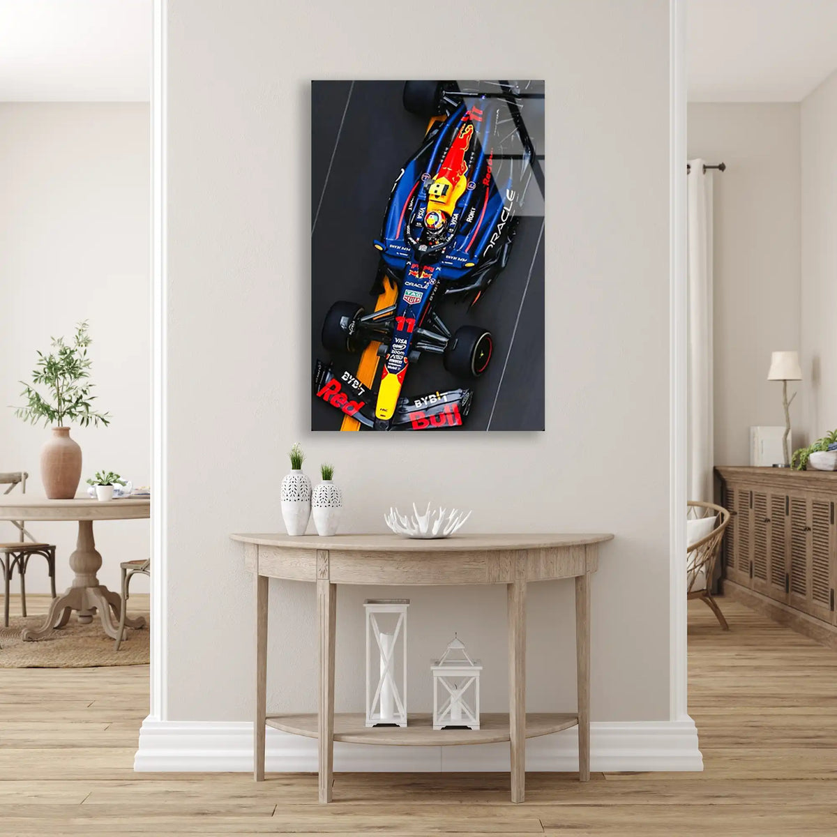 Red Bull Üstten Görünüm F1 Cam Tablo – Formula 1 Duvar Dekoru - DEG0827