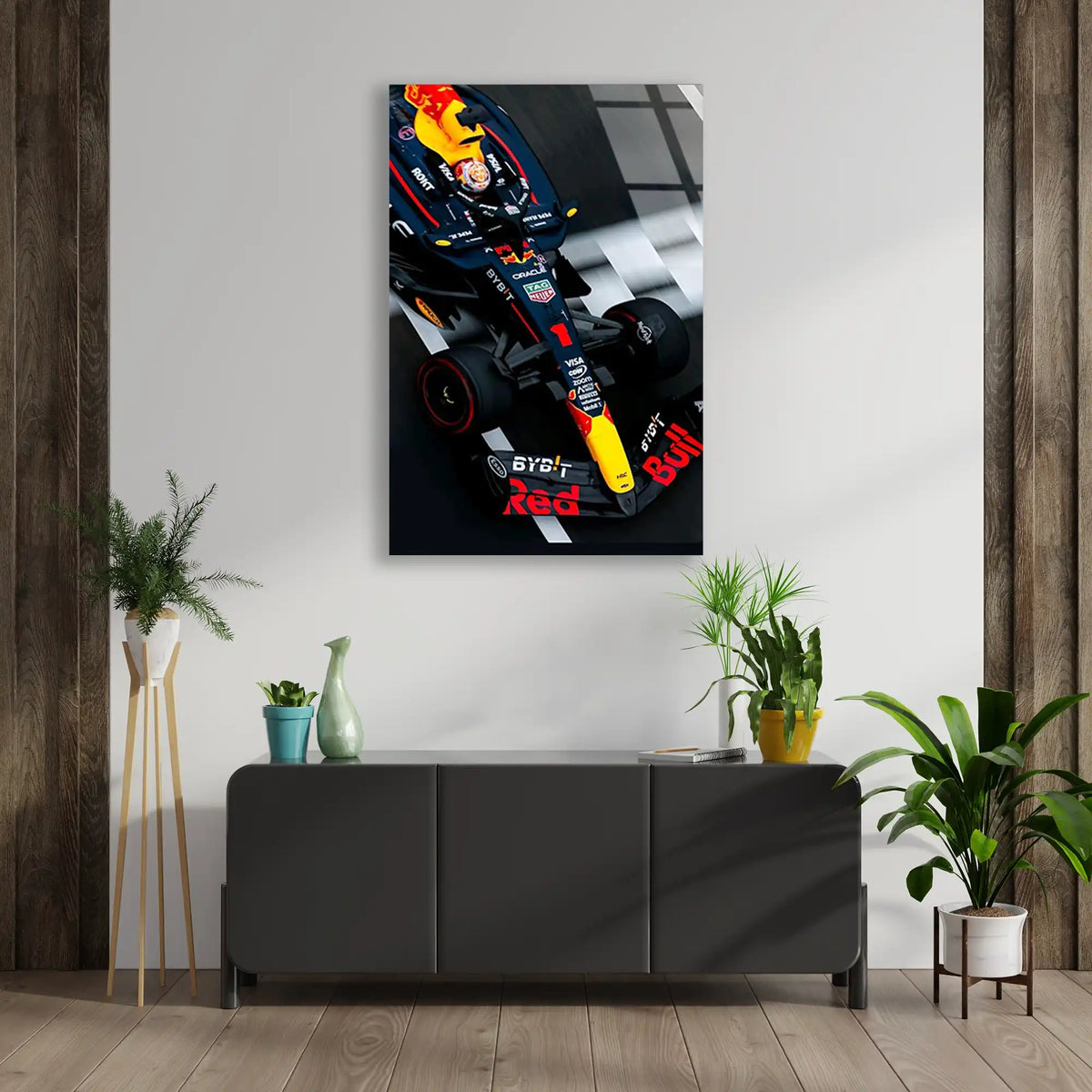 Red Bull Üstten Görünüm F1 Cam Tablo – Formula 1 Duvar Dekoru - DEG0803