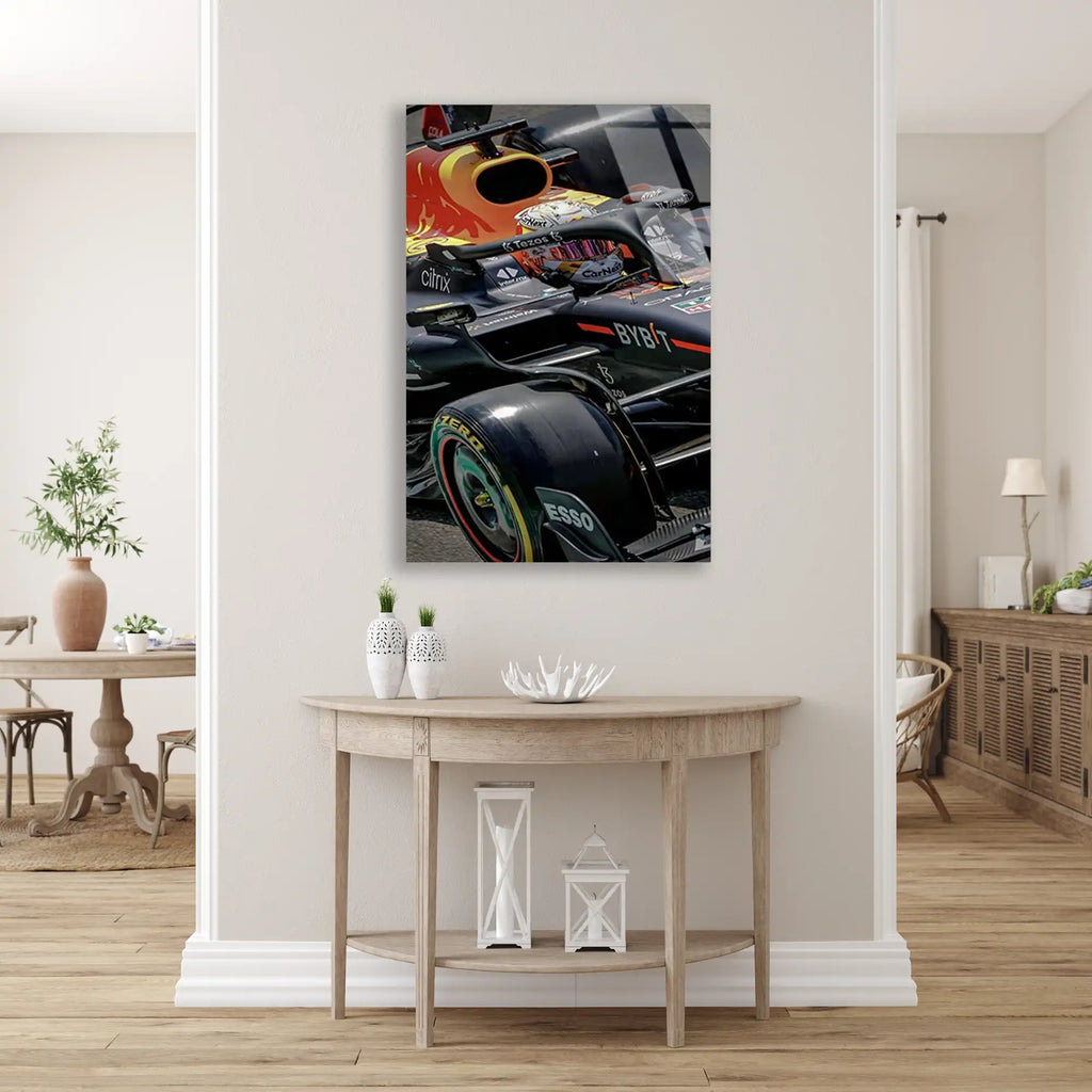 Red Bull Yan Görünüm F1 Cam Tablo – Formula 1 Duvar Dekoru - DEG0855