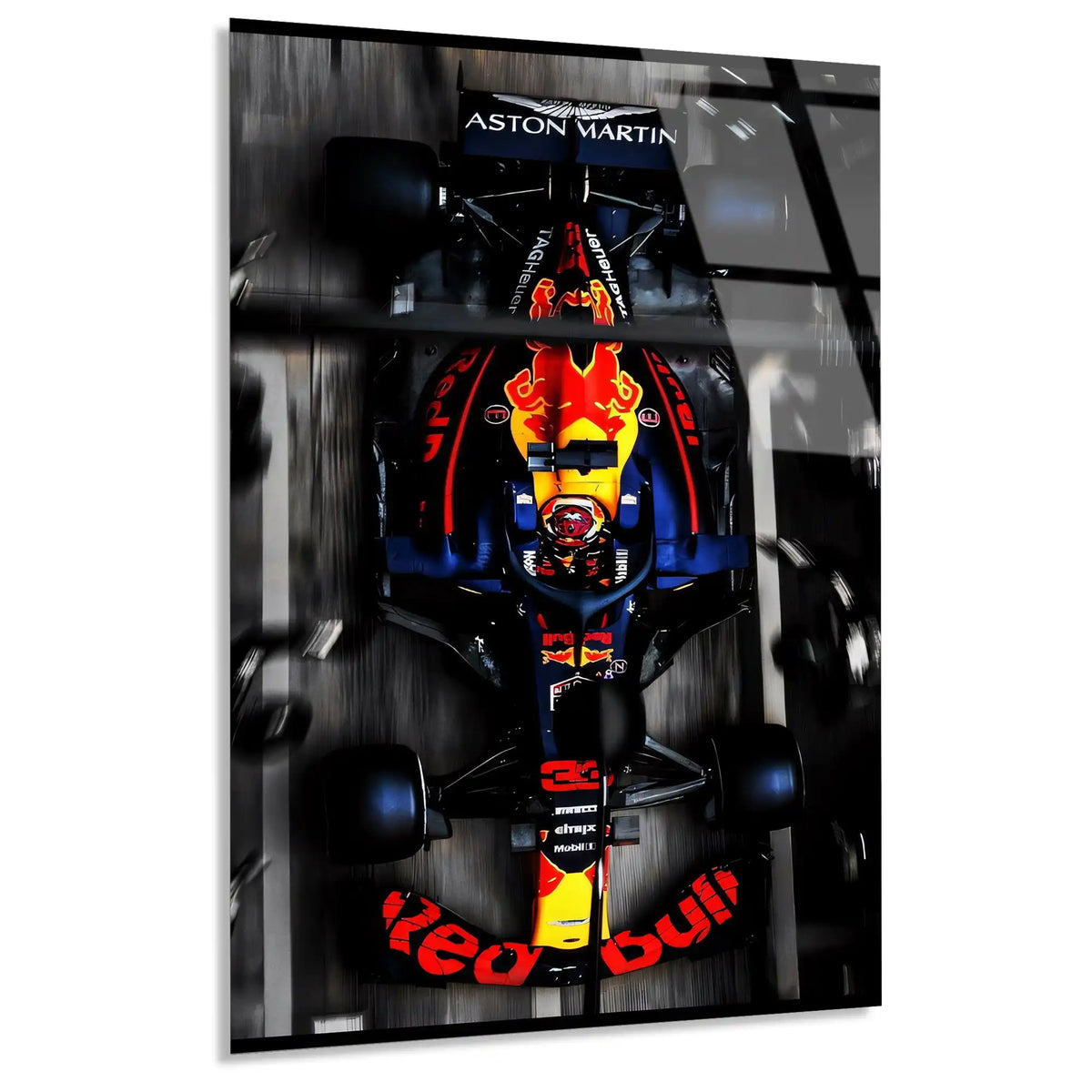 Red Bull Yarış Aracı F1 Cam Tablo – Formula 1 Duvar Dekoru - DEG0785