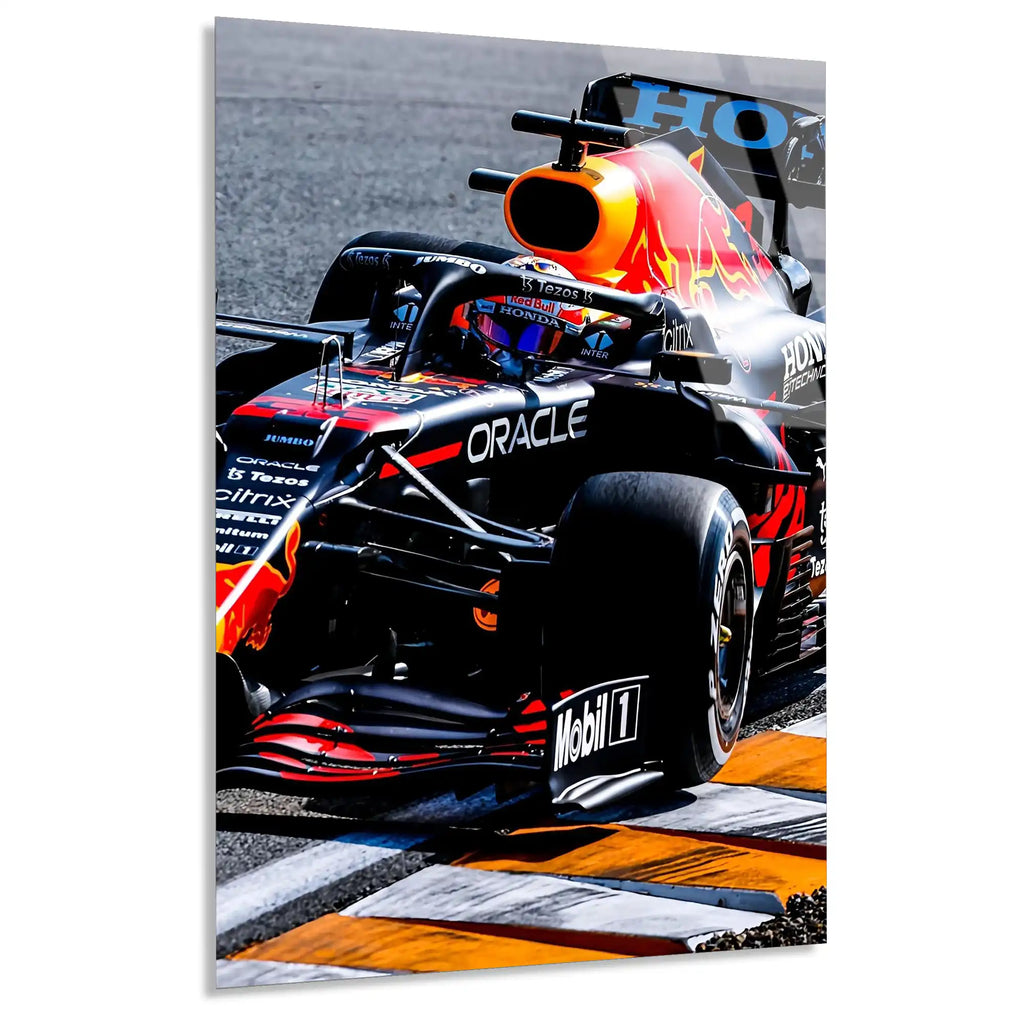 Red Bull Yarış Aracı F1 Cam Tablo – Formula 1 Duvar Dekoru - DEG0833
