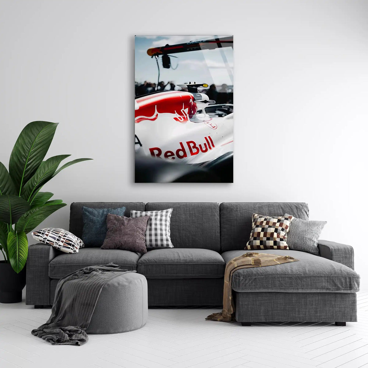 Red Bull Yarış Aracı F1 Cam Tablo – Formula 1 Duvar Dekoru - DEG0793