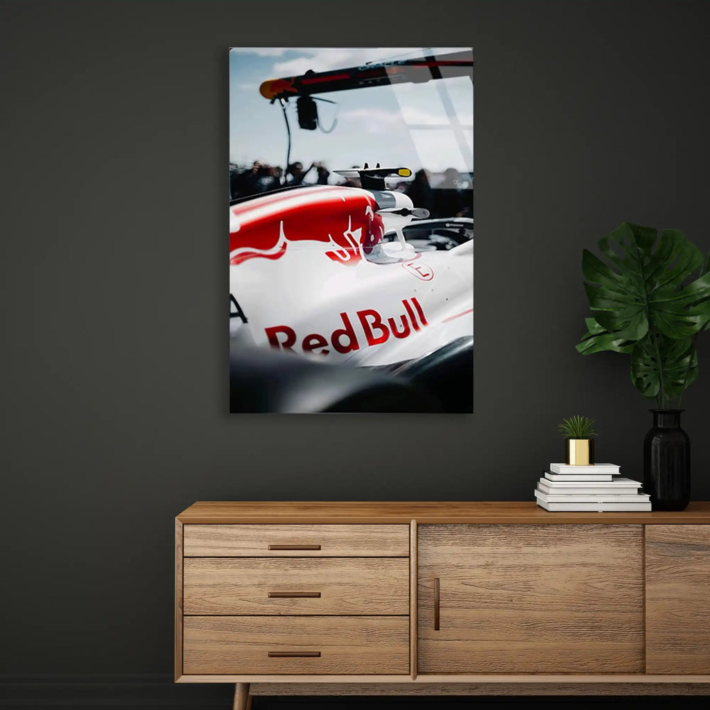Red Bull Yarış Aracı F1 Cam Tablo – Formula 1 Duvar Dekoru - DEG0793