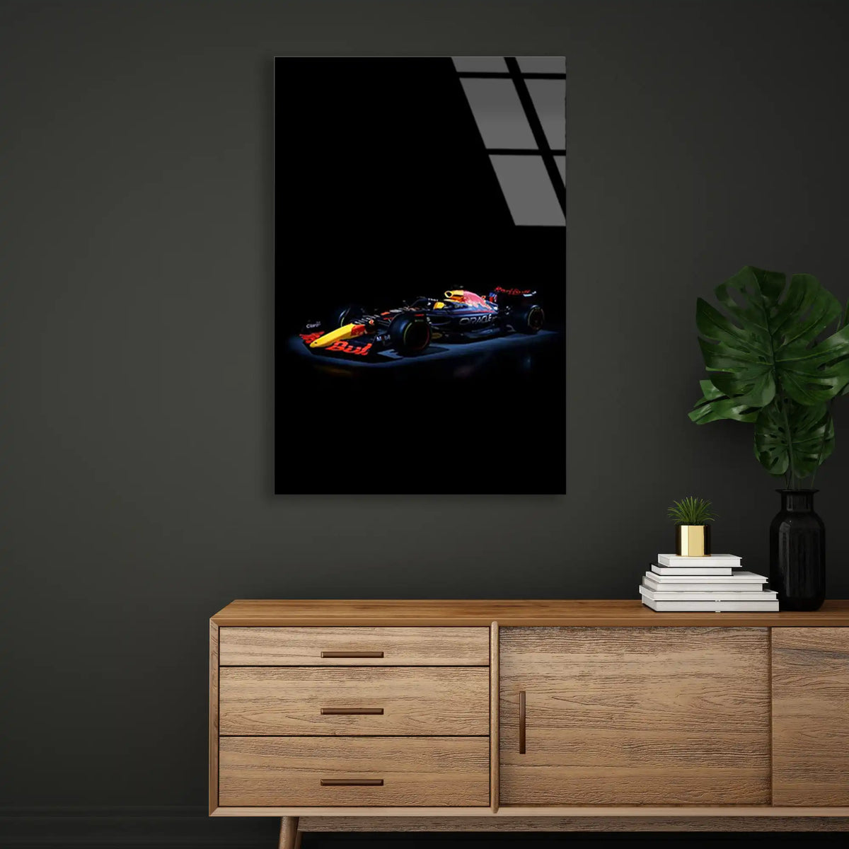 Red Bull Yarış Aracı F1 Cam Tablo – Formula 1 Duvar Dekoru - DEG0845