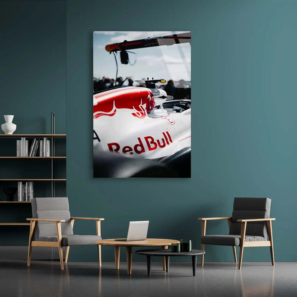 Red Bull Yarış Aracı F1 Cam Tablo – Formula 1 Duvar Dekoru - DEG0793