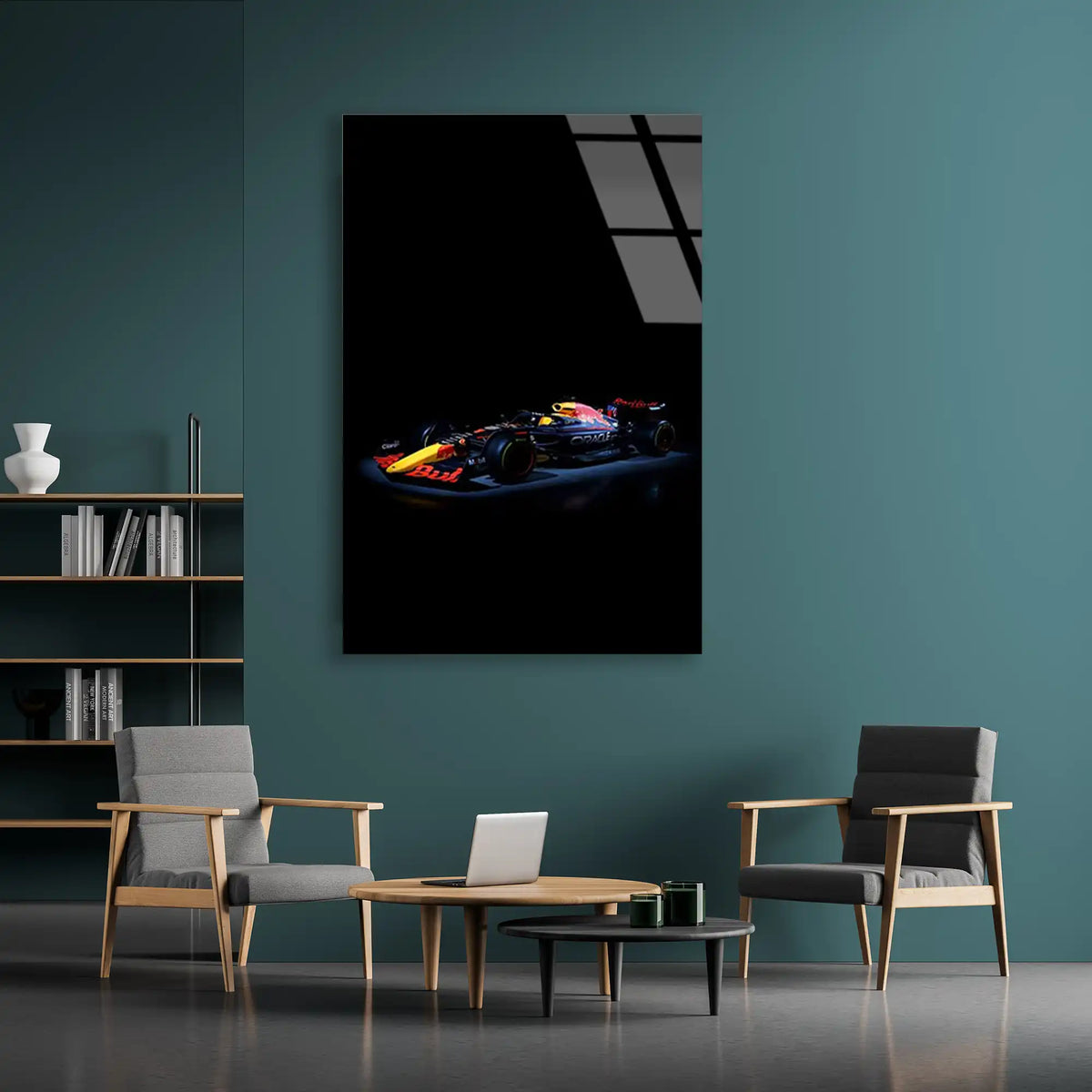 Red Bull Yarış Aracı F1 Cam Tablo – Formula 1 Duvar Dekoru - DEG0845