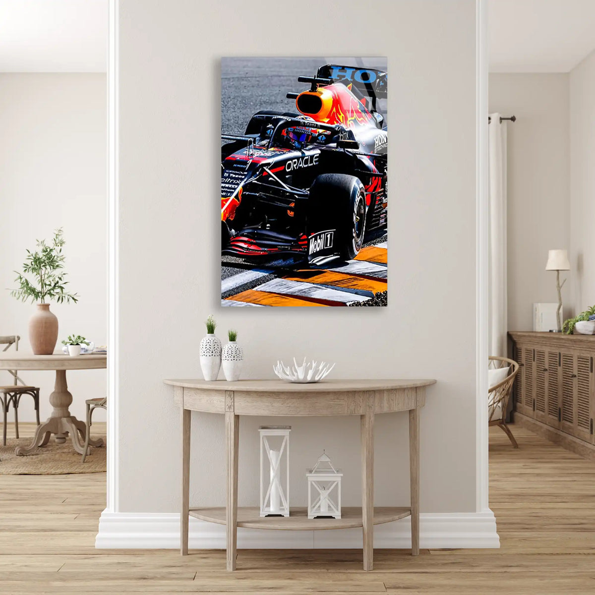 Red Bull Yarış Aracı F1 Cam Tablo – Formula 1 Duvar Dekoru - DEG0833
