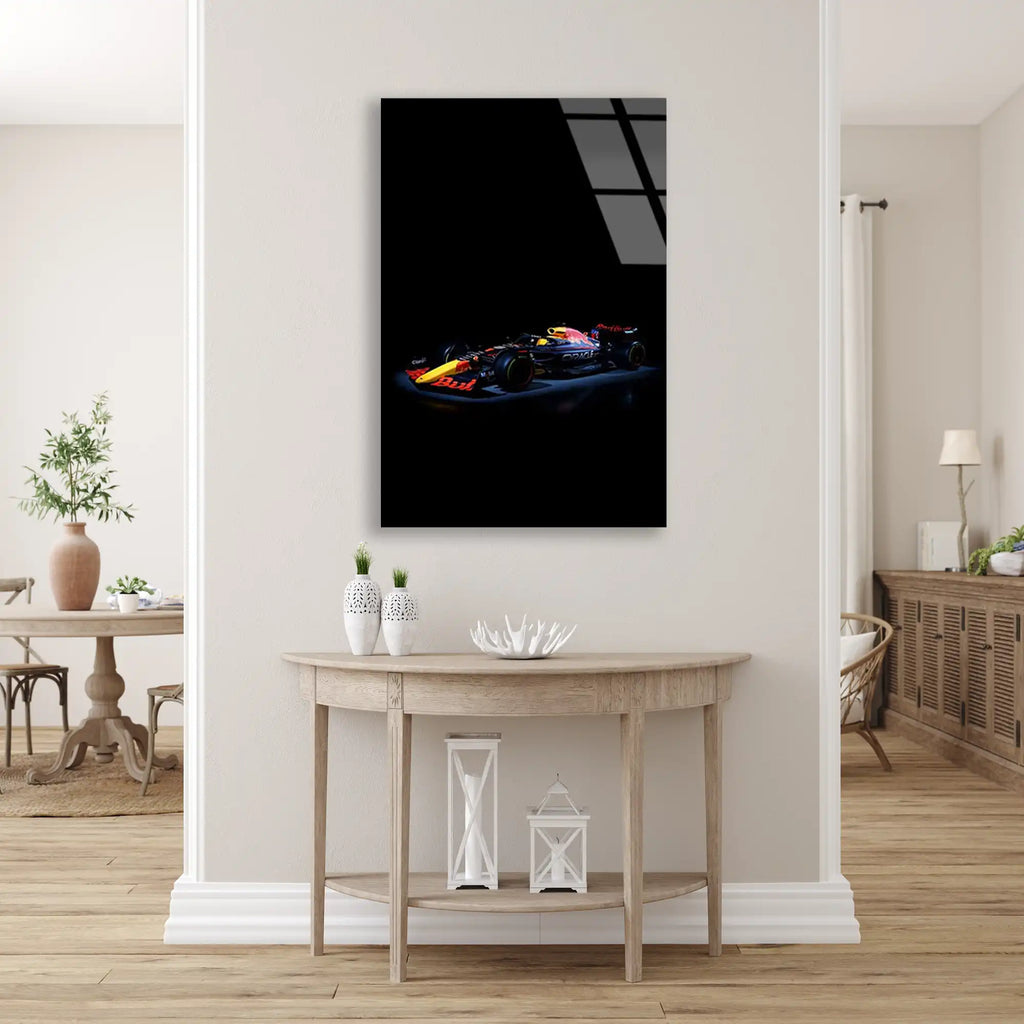 Red Bull Yarış Aracı F1 Cam Tablo – Formula 1 Duvar Dekoru - DEG0845