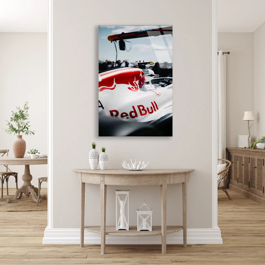 Red Bull Yarış Aracı F1 Cam Tablo – Formula 1 Duvar Dekoru - DEG0793