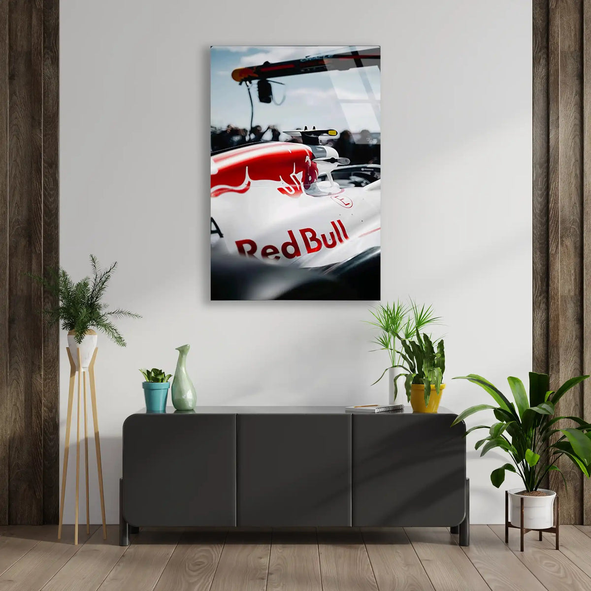 Red Bull Yarış Aracı F1 Cam Tablo – Formula 1 Duvar Dekoru - DEG0793
