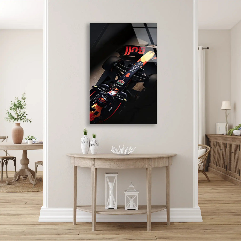Red Bull Yarış Aracı Önden F1 Cam Tablo – Formula 1 Duvar Dekoru - DEG0808