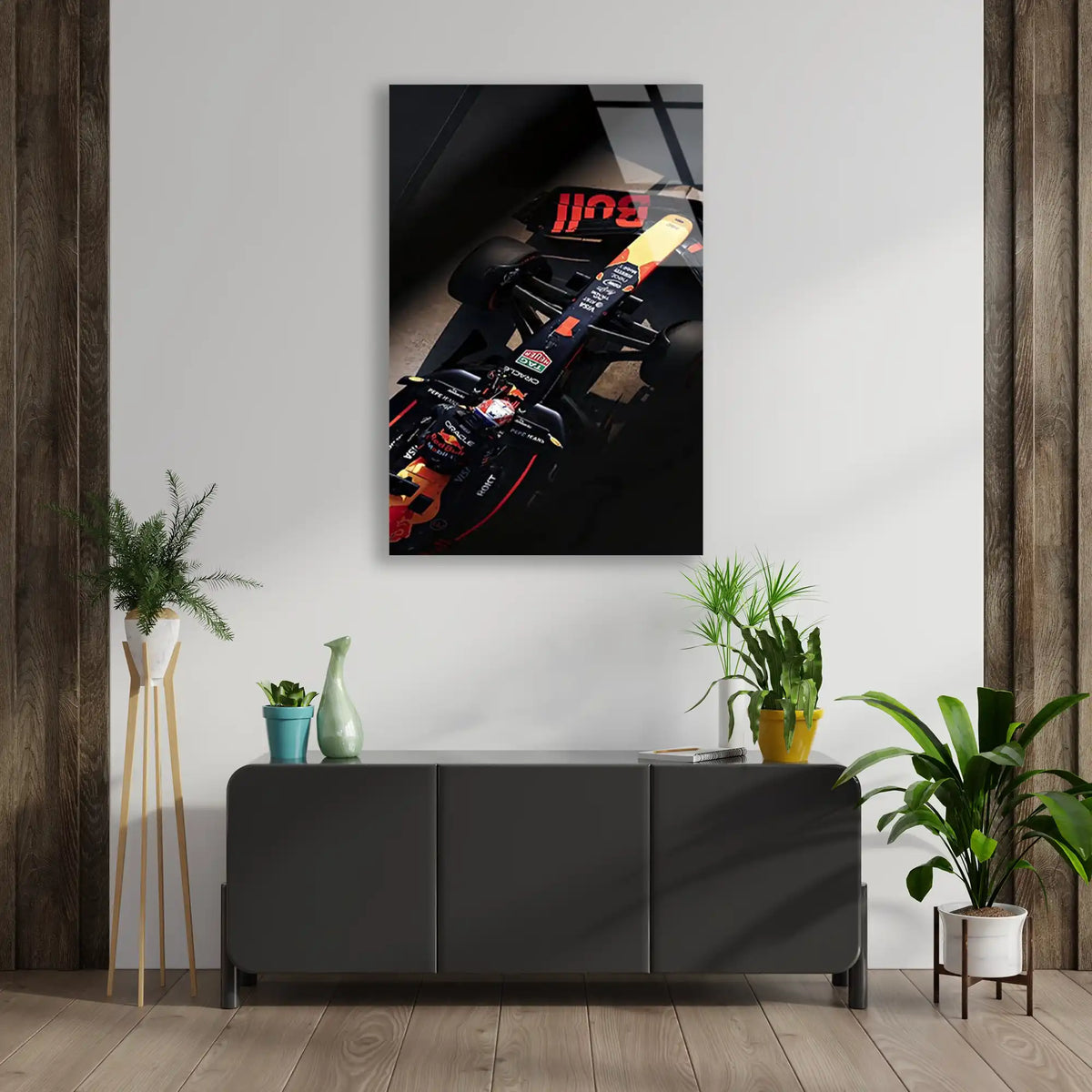 Red Bull Yarış Aracı Önden F1 Cam Tablo – Formula 1 Duvar Dekoru - DEG0808