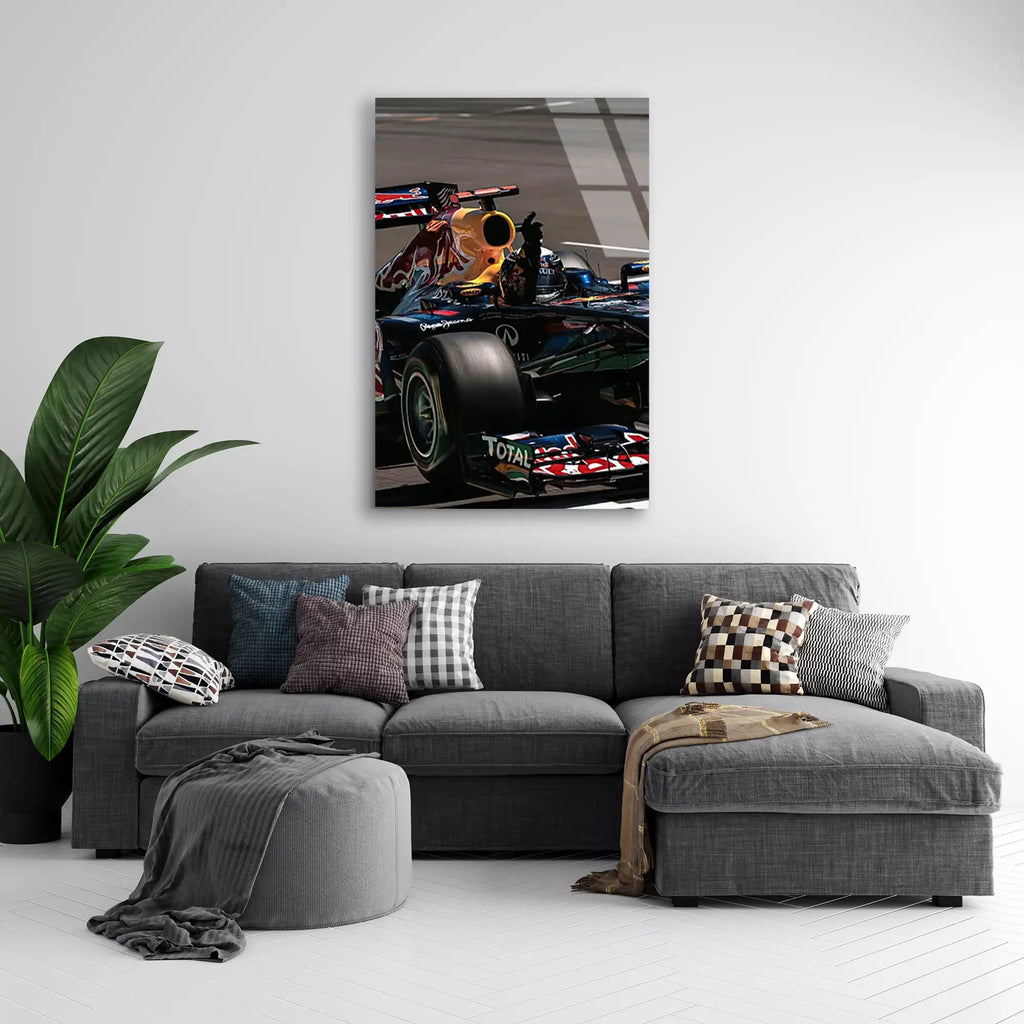 Red Bull Zafer Anı F1 Cam Tablo – Formula 1 Duvar Dekoru - DEG0816