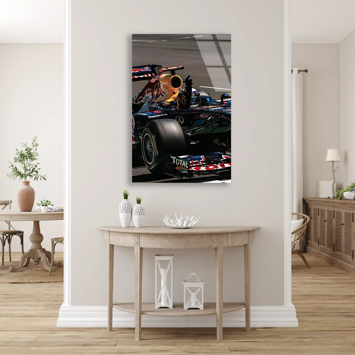 Red Bull Zafer Anı F1 Cam Tablo – Formula 1 Duvar Dekoru - DEG0816