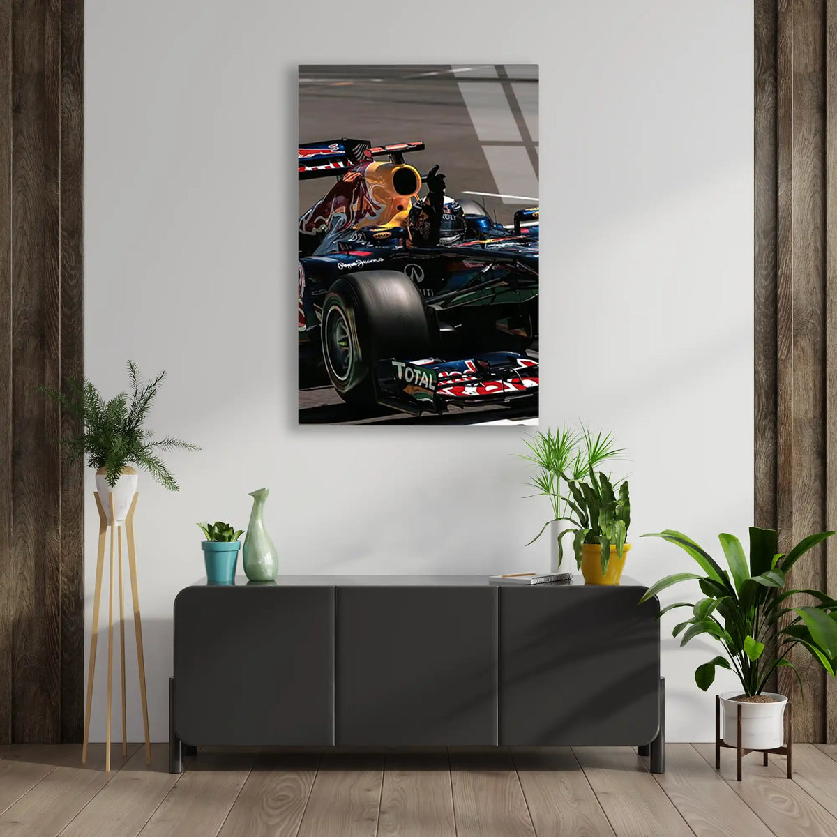 Red Bull Zafer Anı F1 Cam Tablo – Formula 1 Duvar Dekoru - DEG0816