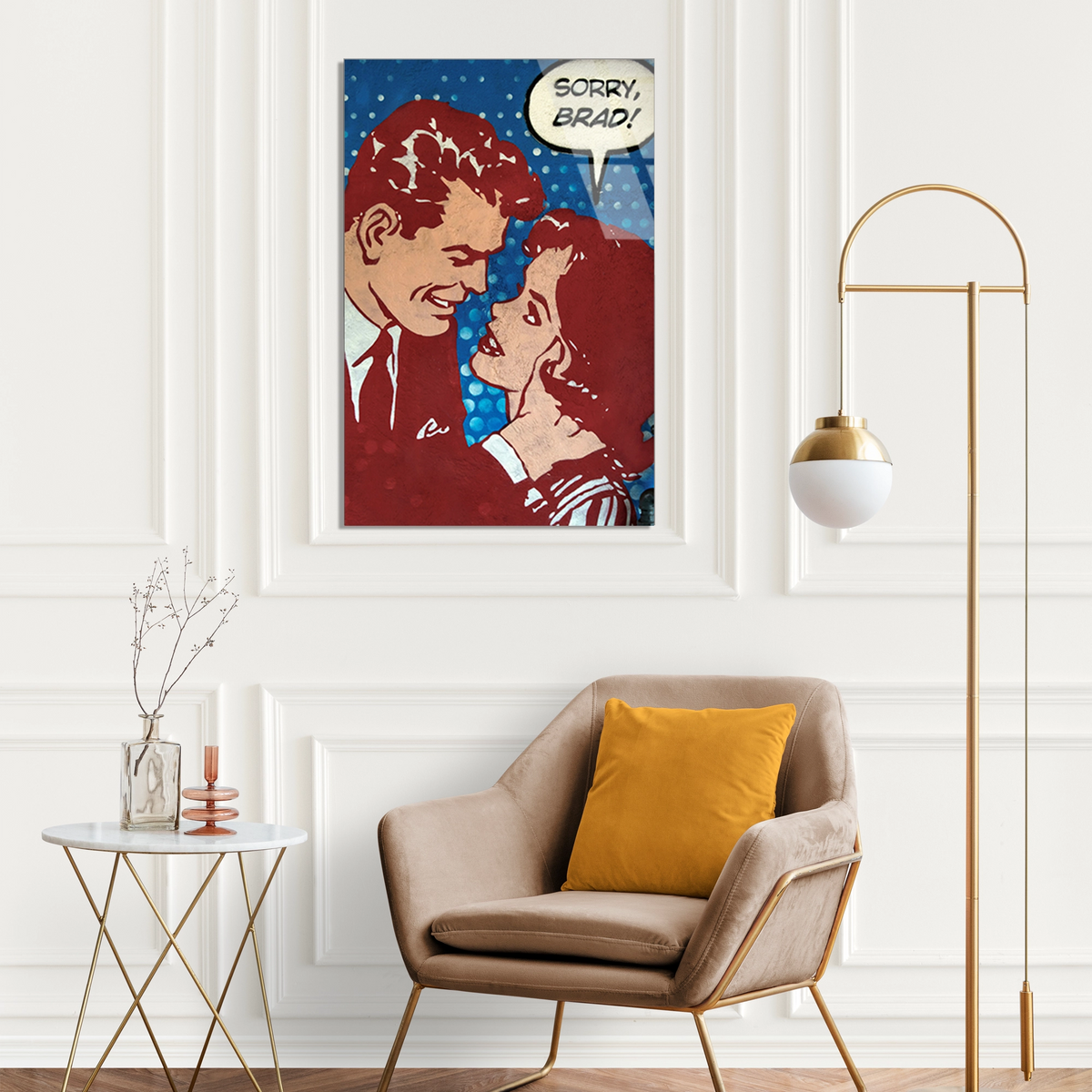 Retro Pop Art Cift Cam Tablo