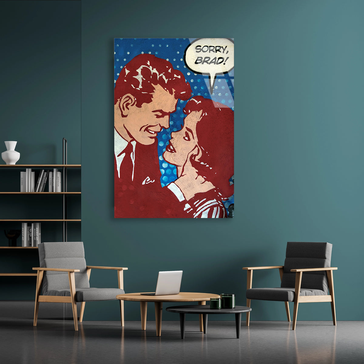 Retro Pop Art Cift Cam Tablo