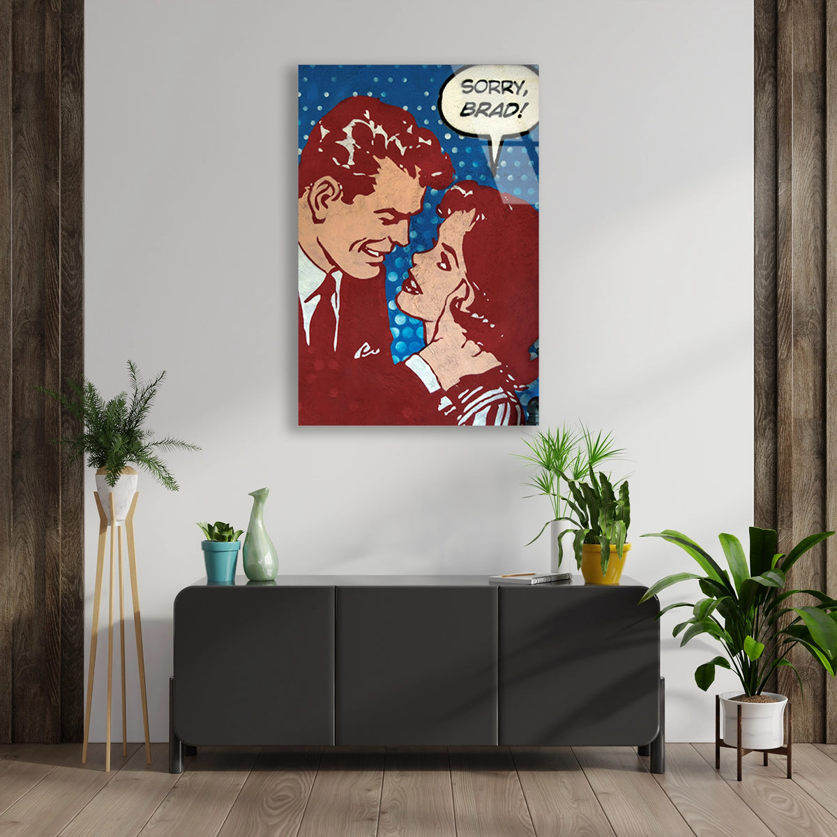 Retro Pop Art Cift Cam Tablo