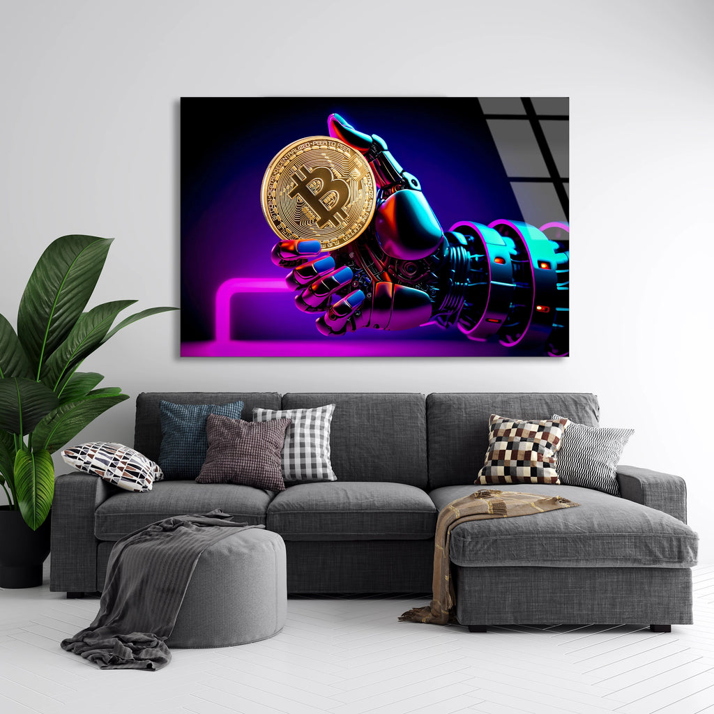 Robot El Bitcoin Cam Tablo