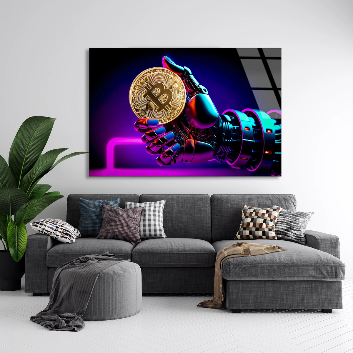 Robot El Bitcoin Cam Tablo