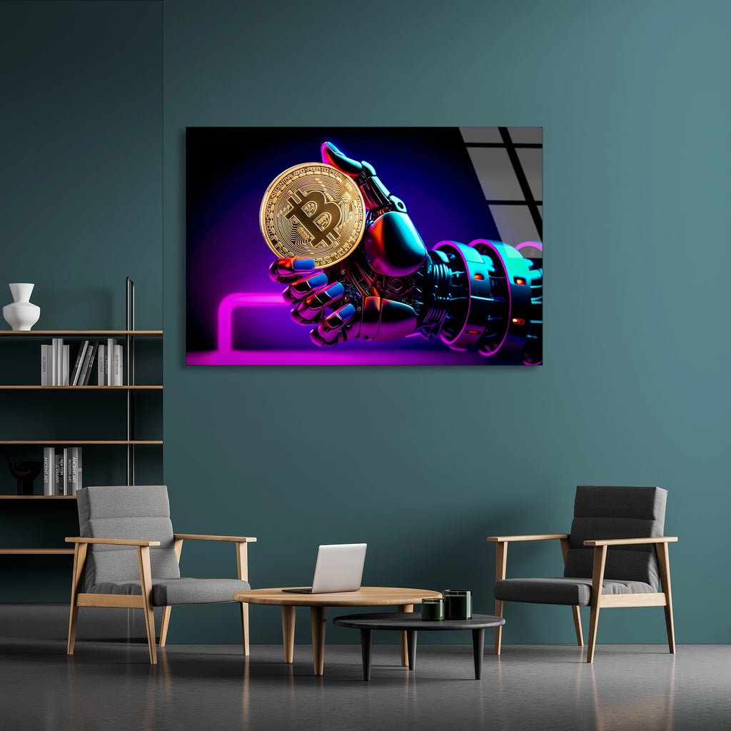 Robot El Bitcoin Cam Tablo