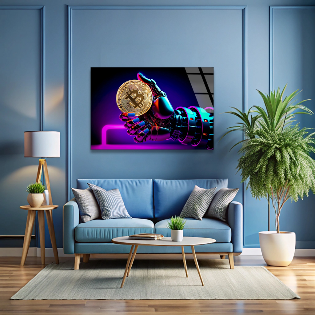 Robot El Bitcoin Cam Tablo