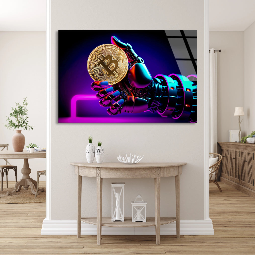 Robot El Bitcoin Cam Tablo