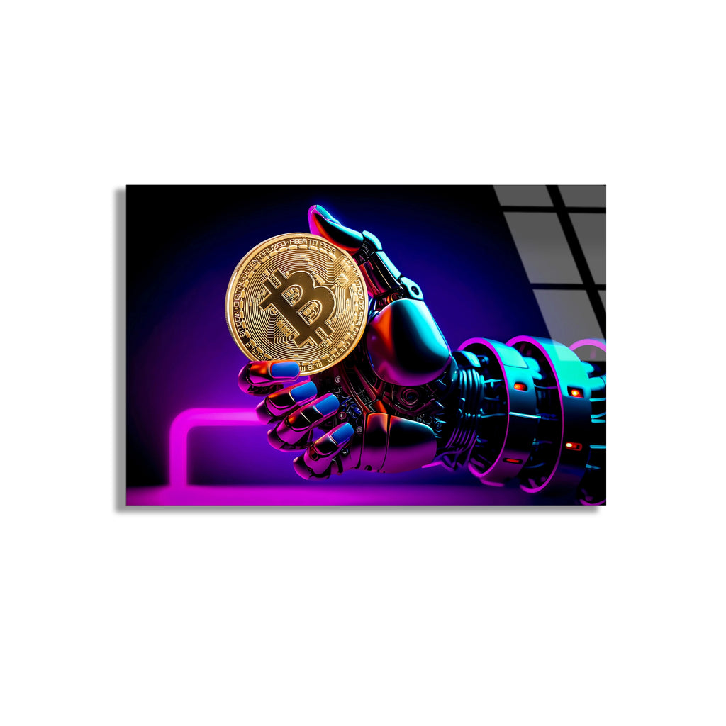 Robot El Bitcoin Cam Tablo