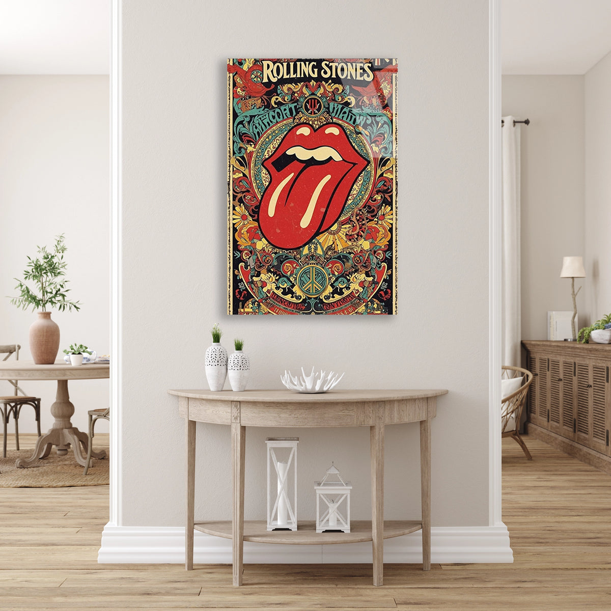 Rolling Stones Muzik Posteri Cam Tablo