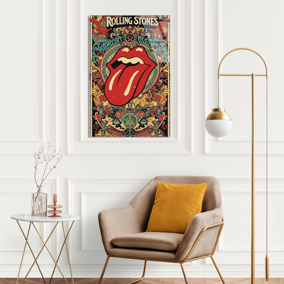 Rolling Stones Posteri Cam Tablo