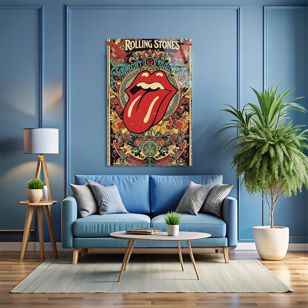 Rolling Stones Posteri Cam Tablo