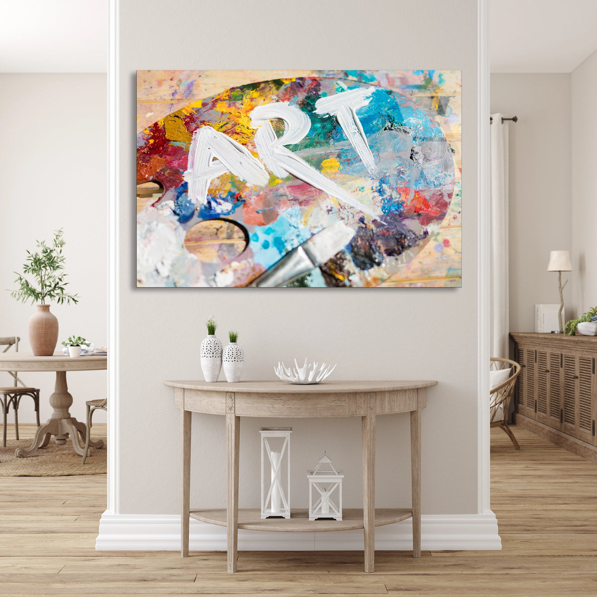 Sanat Paleti Art Yazısı Cam Tablo