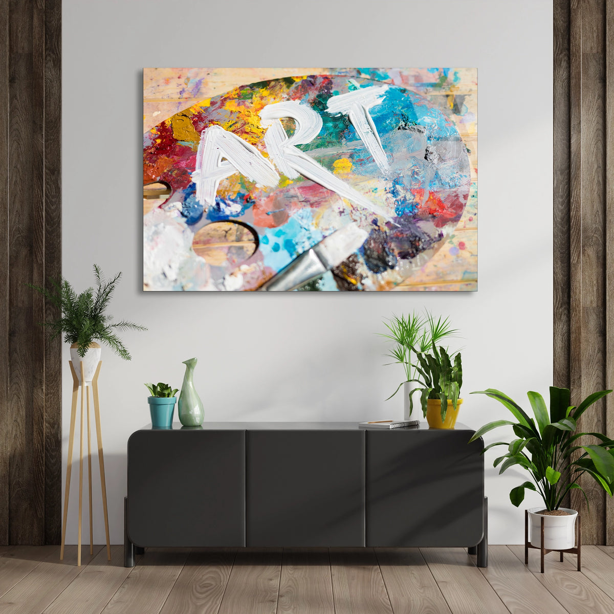Sanat Paleti Art Yazısı Cam Tablo