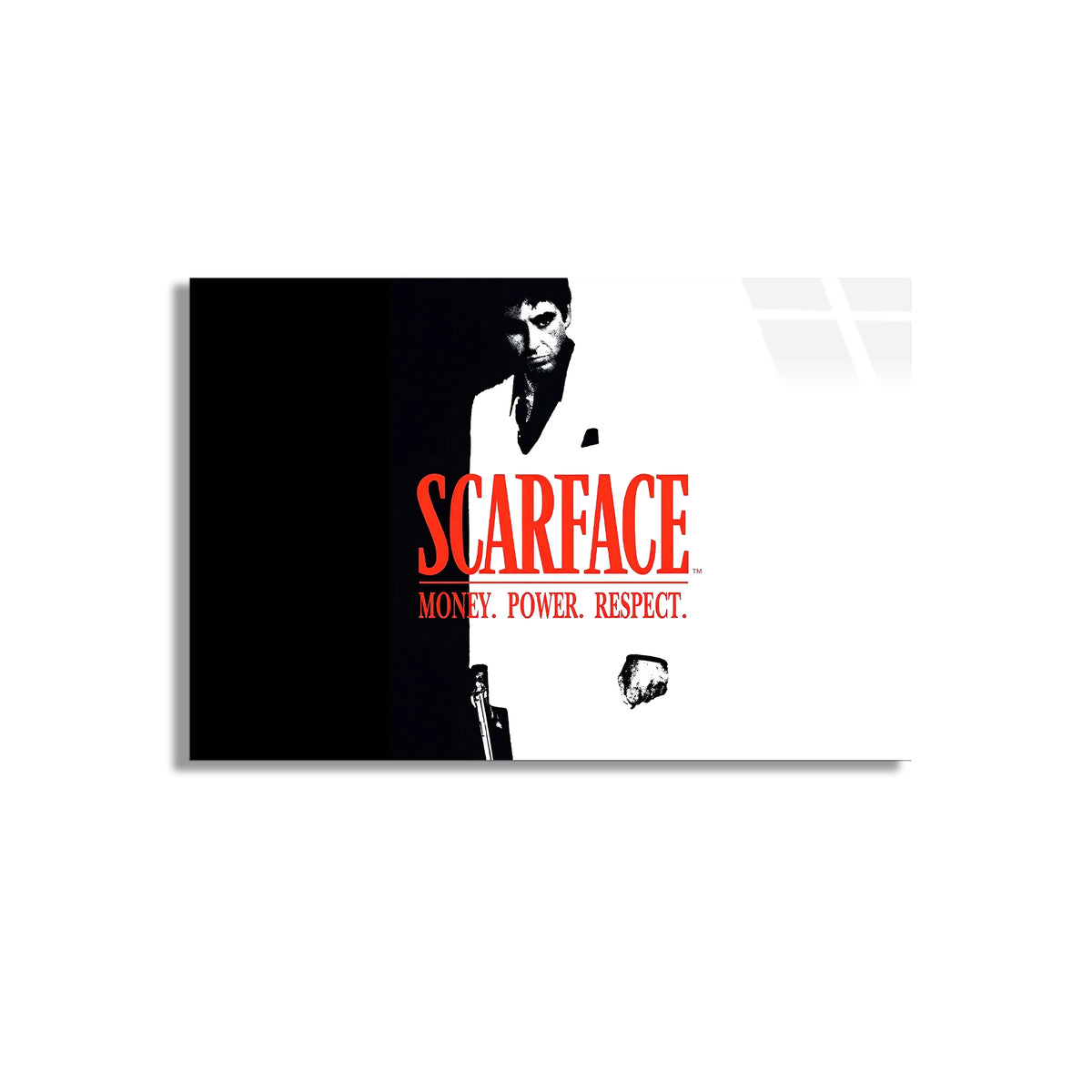 Scarface Afişi Cam Tablo