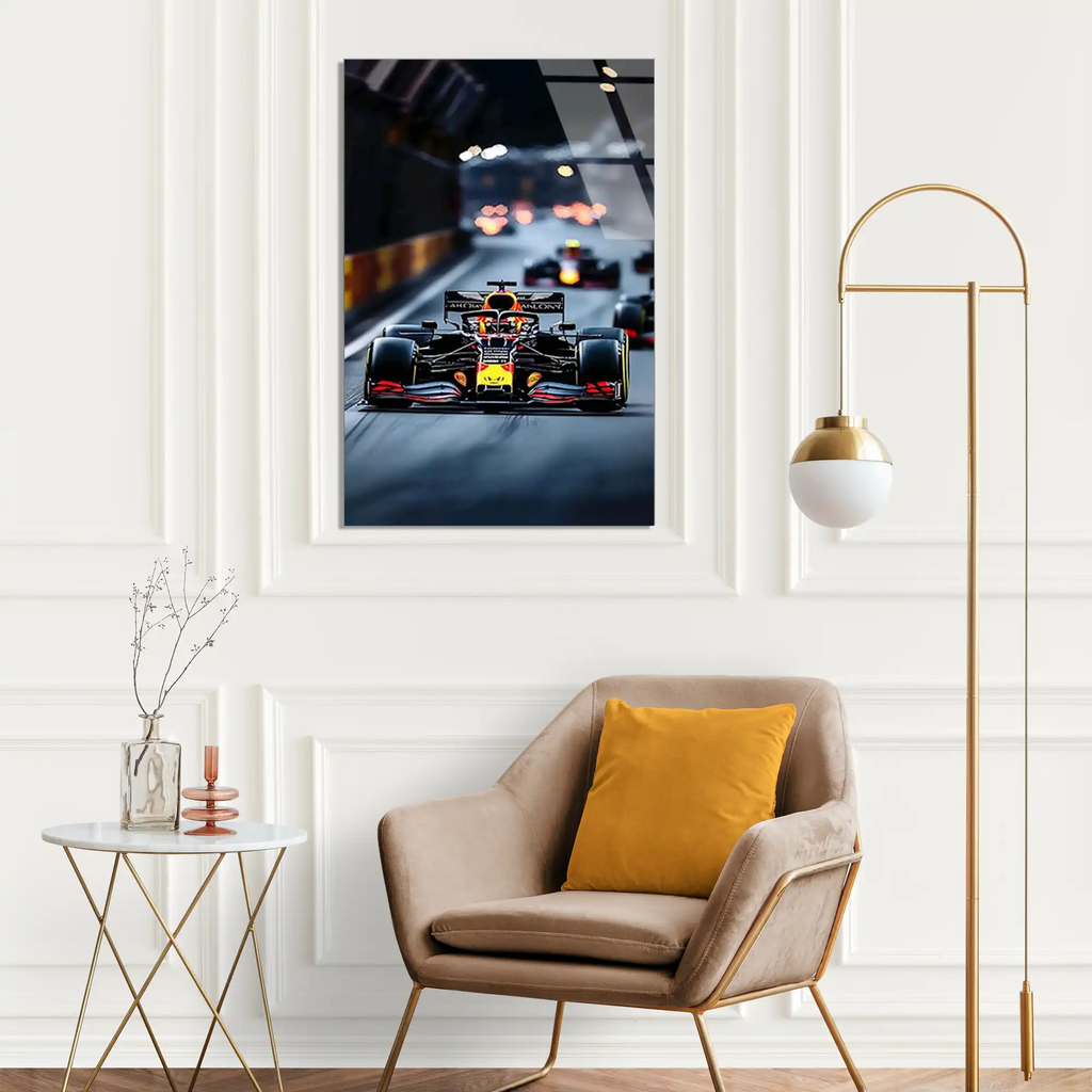 Singapur Gece Yarışı F1 Cam Tablo – Formula 1 Duvar Dekoru - DEG0847