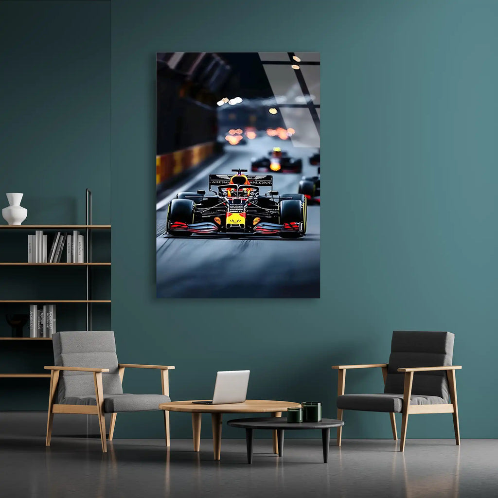 Singapur Gece Yarışı F1 Cam Tablo – Formula 1 Duvar Dekoru - DEG0847