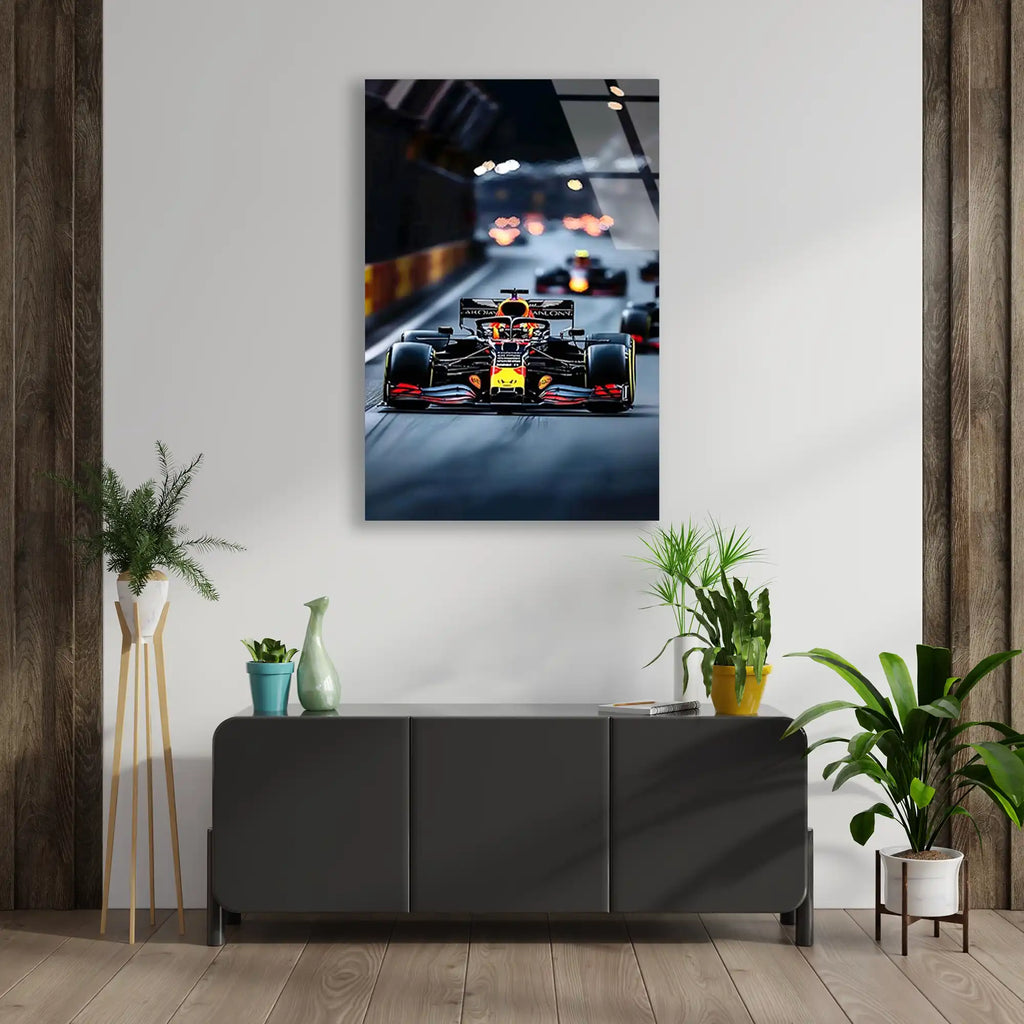 Singapur Gece Yarışı F1 Cam Tablo – Formula 1 Duvar Dekoru - DEG0847