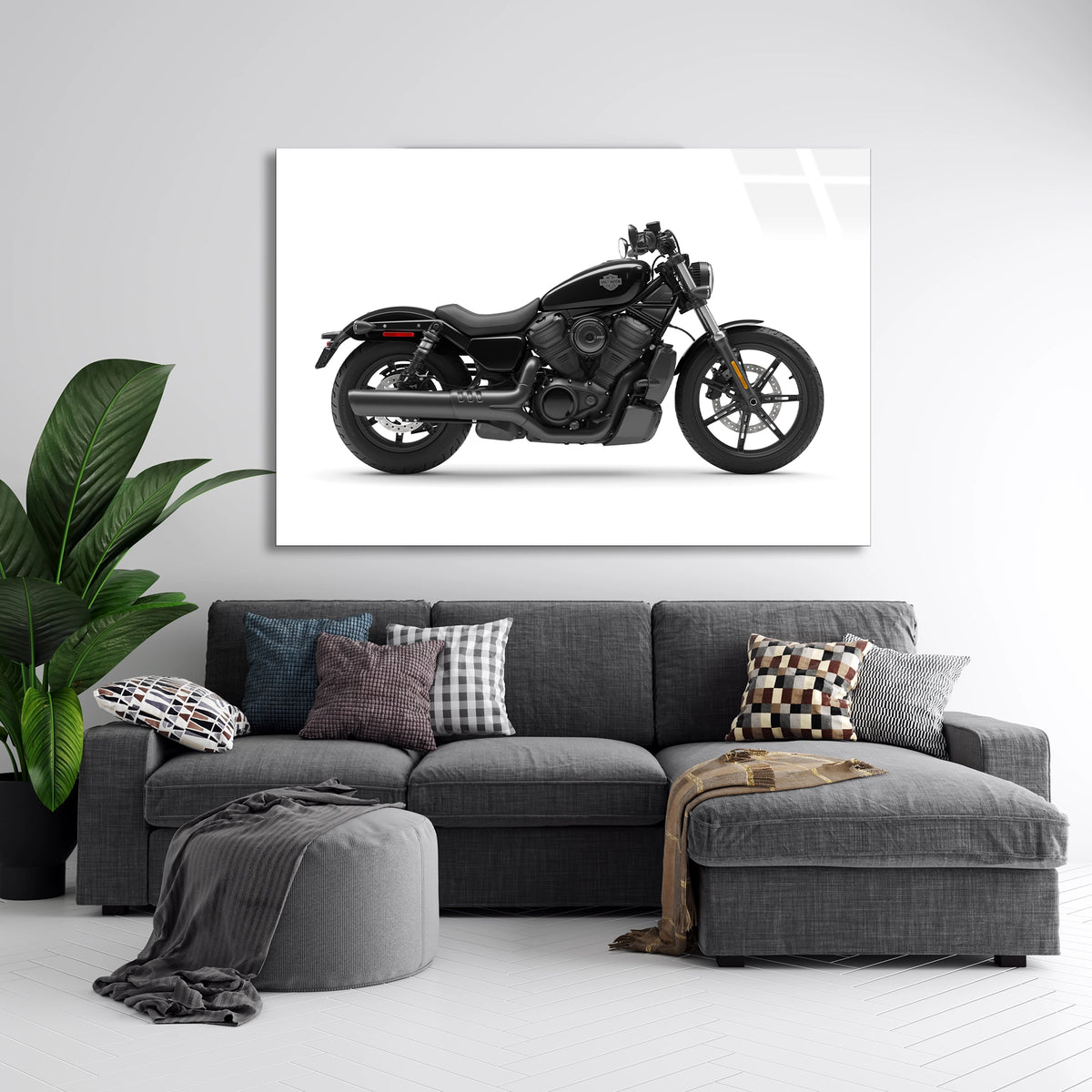 Siyah Motosiklet Cam Tablo
