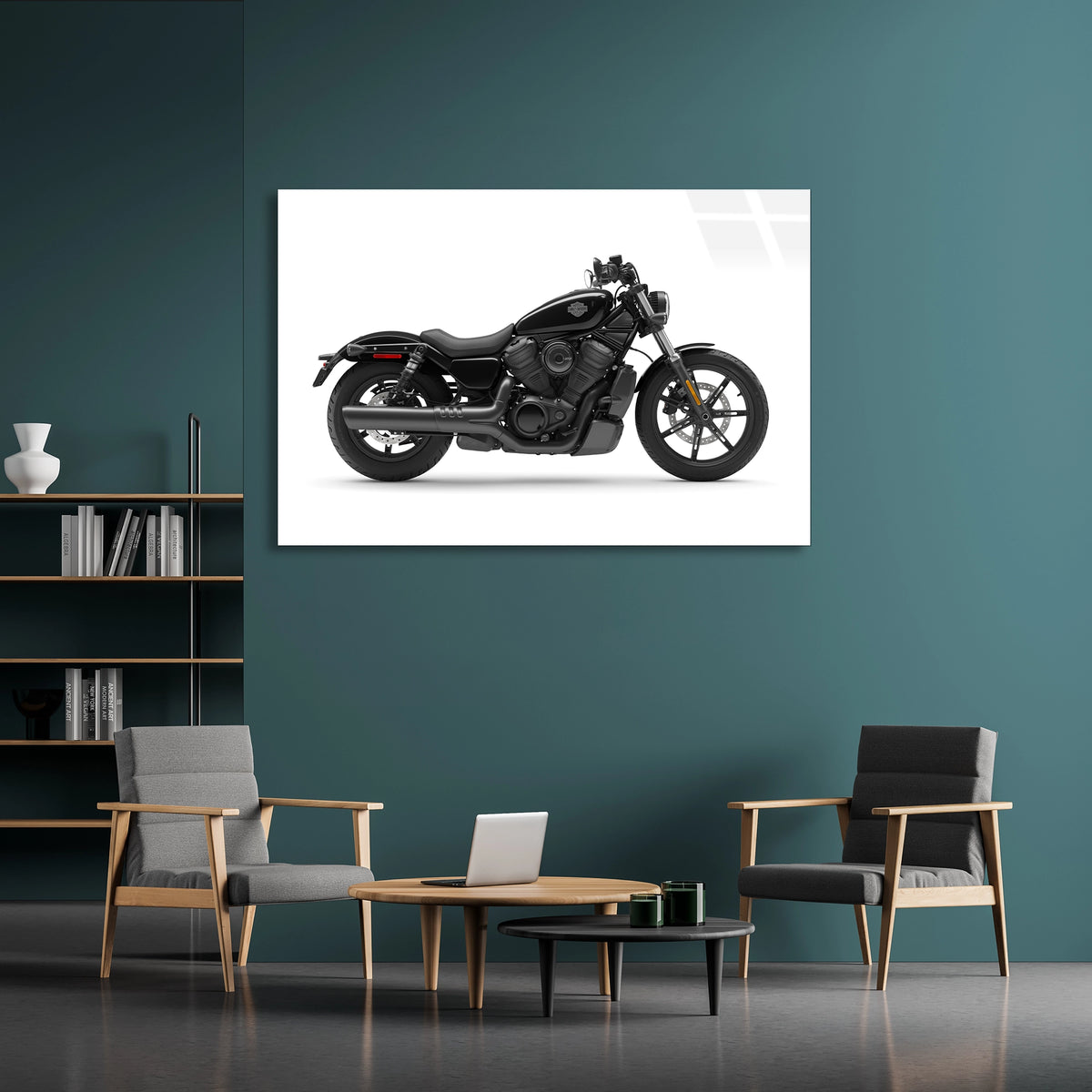 Siyah Motosiklet Cam Tablo