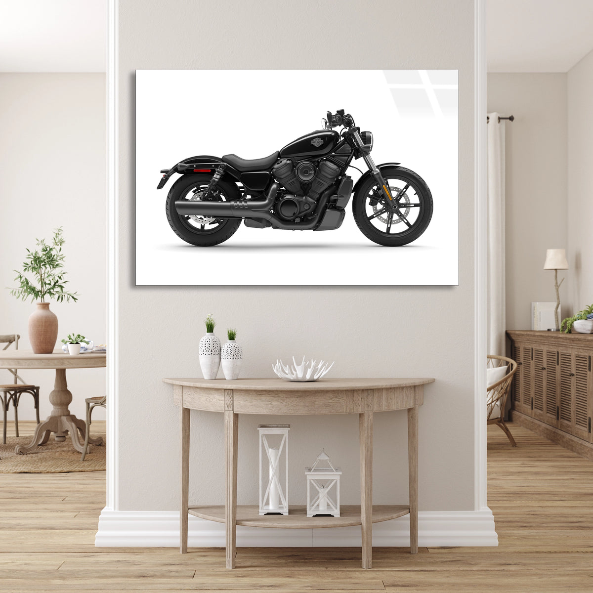 Siyah Motosiklet Cam Tablo