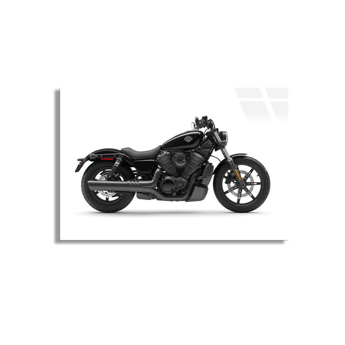 Siyah Motosiklet Cam Tablo