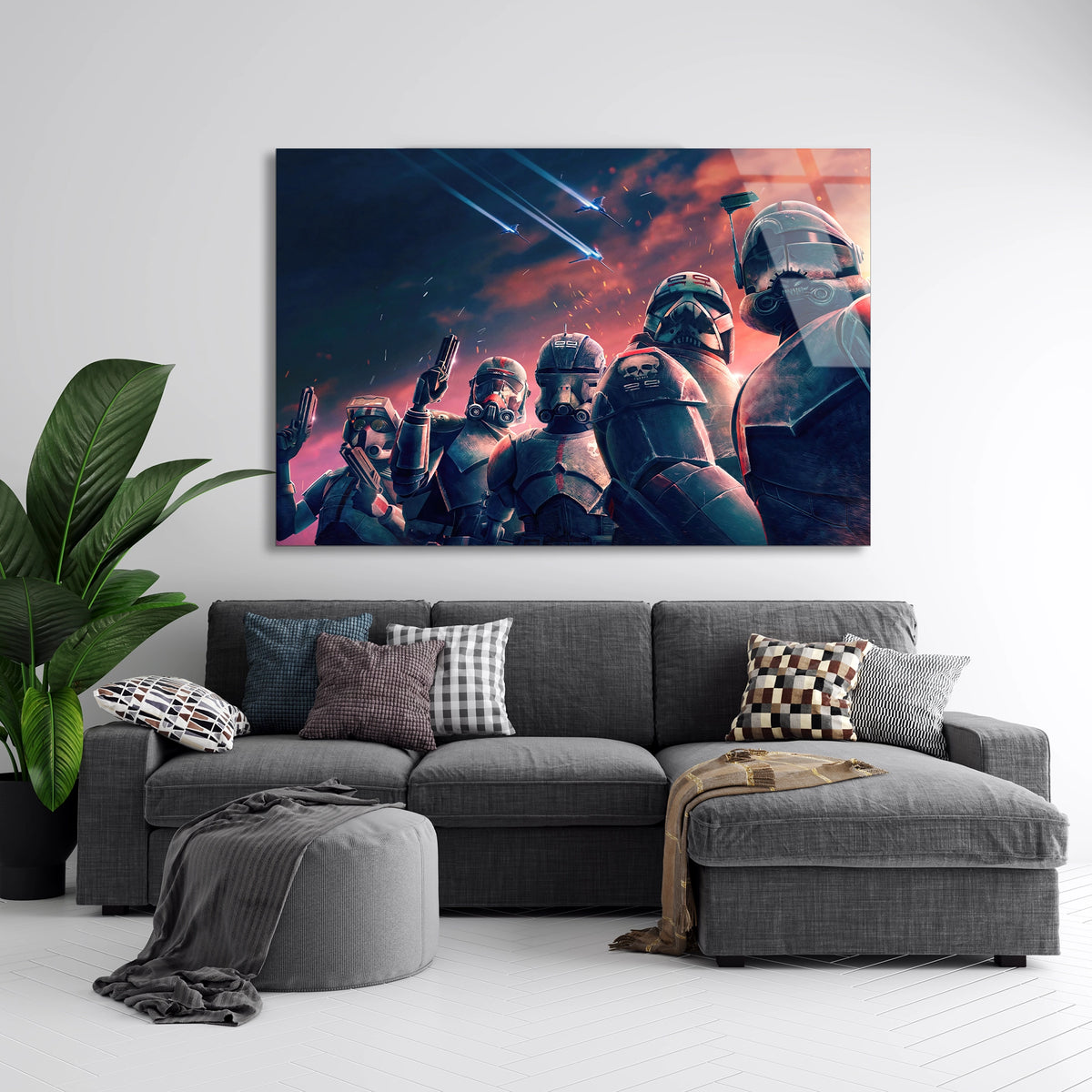 Star Wars Askerleri Cam Tablo